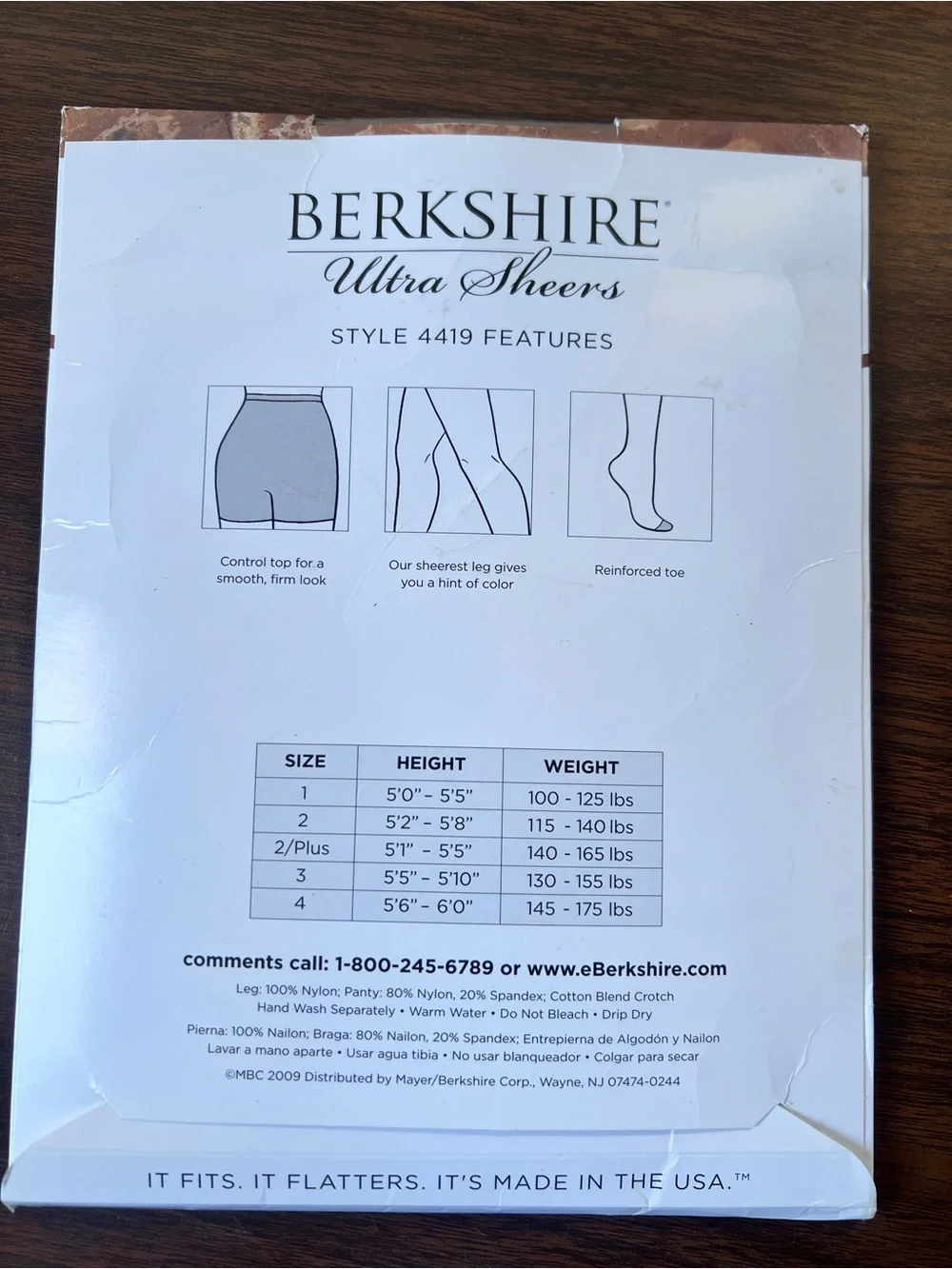 NWT Berkshire Ultra Sheers Control Top Pantyhose - Made in USA
